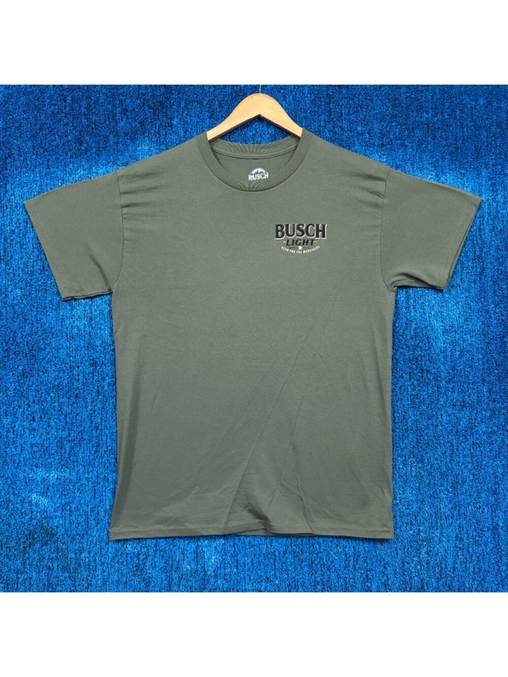 Busch Light Beer Bass Green T-Shirt Size Large